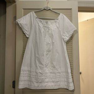 white madewell cap sleeve dress size L